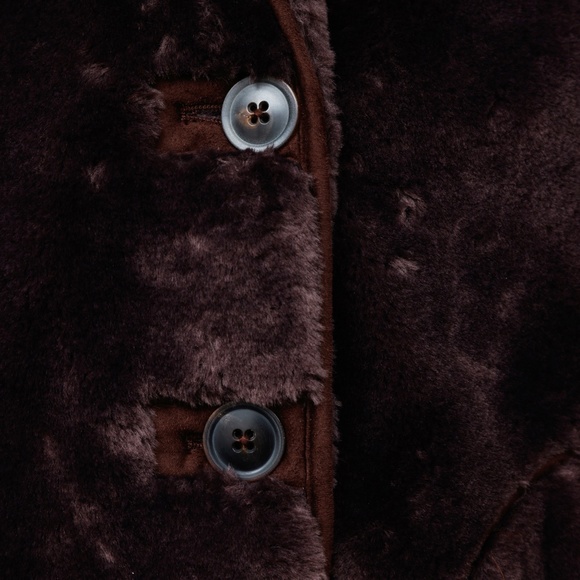 NWT Paul Smith Brown Faux Fur Crop Jacket - Picture 4 of 4